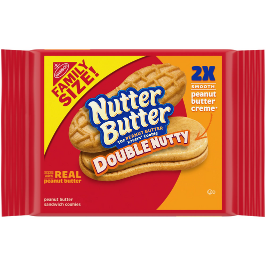 Nutter Butter Double Nutty Peanut Butter Sandwich Cookies