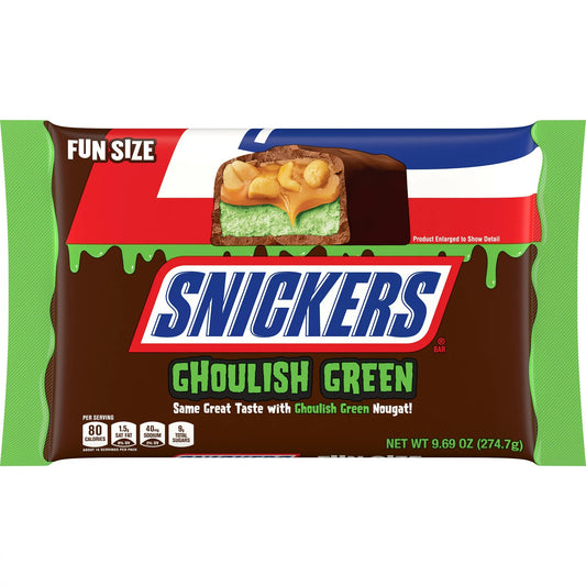Snickers Ghoulish Green Halloween Candy Bars